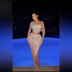 Sparkle set. Color champagne